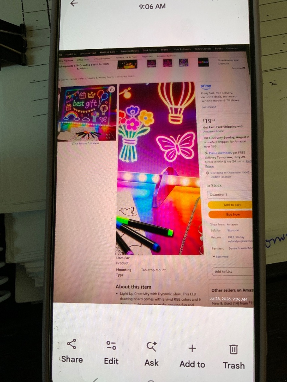 LED note board
